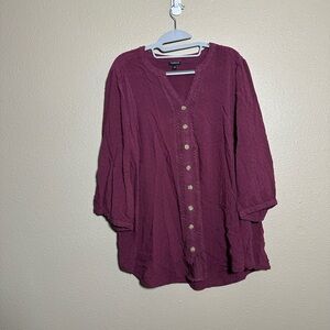Torrid Plum Button-Down Shirt